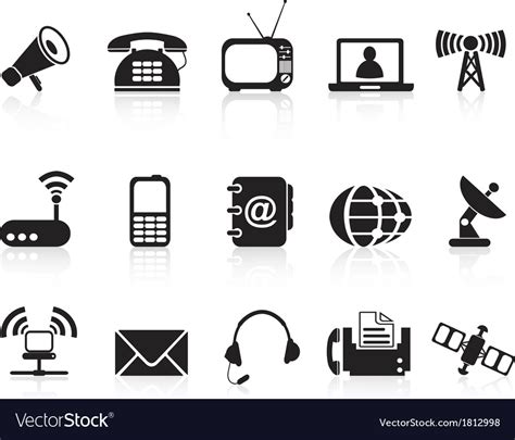 Telecommunication icons Royalty Free Vector Image