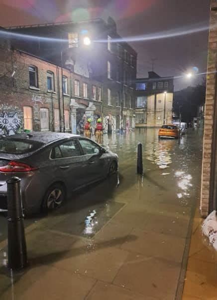 Flooding London: Hackney Wick canal bursts banks and train delays