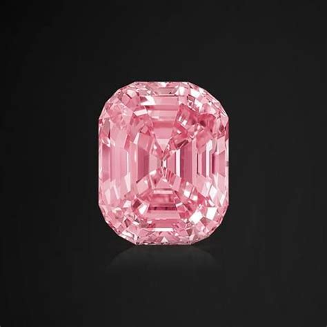 The Graff Pink, a rare 24.78 carat pink diamond, once owned by American ...