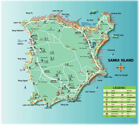 Samui Tourist Map - Samui Thailand • mappery