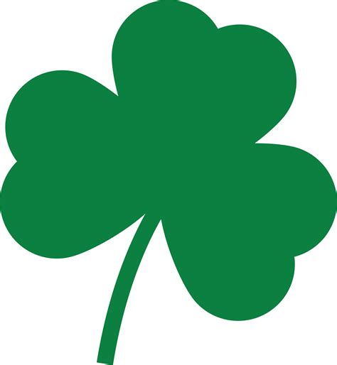 Free Clipart Of A St Paddys Day Solid Green Shamrock Four Leaf Clover