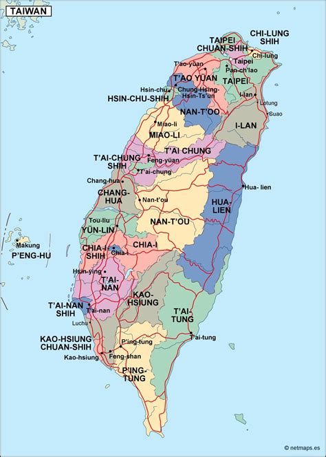 taiwan political map | Order and Download taiwan political map made for ...