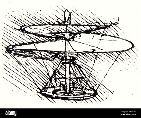 Helicopter design by Leonardo Da Vinci Stock Photo - Alamy