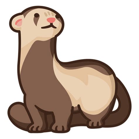 Cute Standing Ferret Illustration PNG & SVG Design For T-Shirts