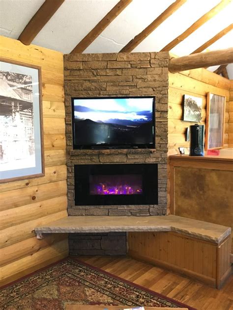 A Cozy Log Cabin Fireplace - Barron Designs