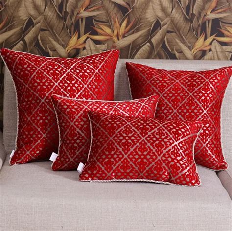 Free Shipping!!Modern geometric red decorative throw pillow/almofadas ...