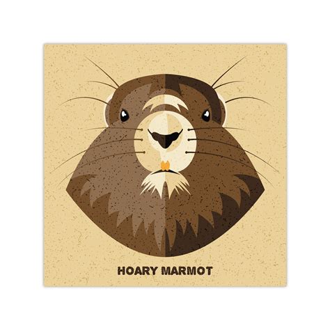 Hoary Marmot - Graphic Icon Print - 8x8 – KnerdKraft