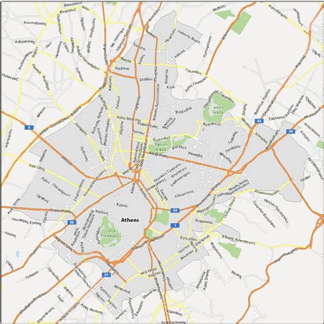 Map of Athens, Greece - GIS Geography