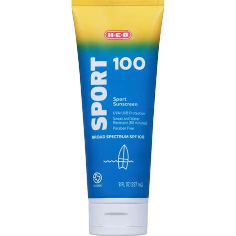 H-E-B Solutions Sport SPF 100 Sunscreen - Shop Sunscreen & Self Tanners ...