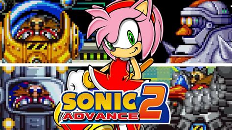 SONIC ADVANCE 2 - All Bosses (As Amy) - YouTube