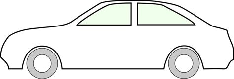 Simple side of car by Z - car outline - white