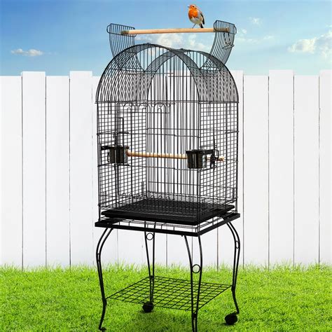 i.Pet Large Bird Cage with Perch - Black