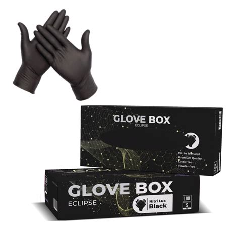 Black Nitrile Gloves: Box R80 (1 Box), Case R750 (10 Boxes) - Glove SA