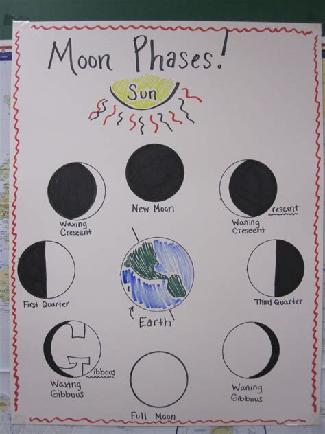 Moon Phases Poster - 4th Grade Science