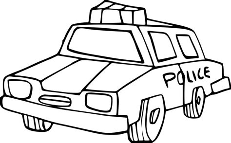 Coloriage voiture de police à imprimer