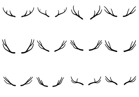 Deer Antlers Icon Set 3084202 Vector Art at Vecteezy