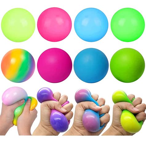 Buy BAUTVASSquishy Stress Balls for Kids - 8 Pack Color Changing Stress ...