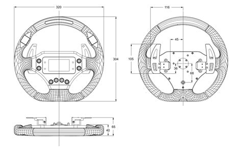 AiM GT Steering Wheel - Technical Specifications