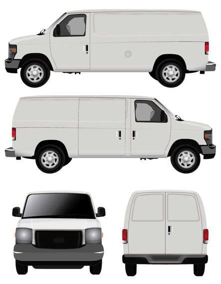 White Vector Van - Vector download