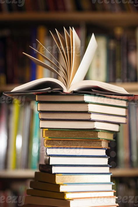 Stack of Books. Beautiful abstract symmetry book stacked together ...