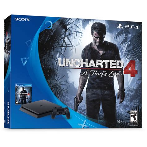 Sony PlayStation 4 Slim 500GB Uncharted 4 Bundle, Black, 3001504 ...