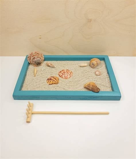 Beach Zen Garden Kit Desktop Sand Box Meditation Set | Etsy