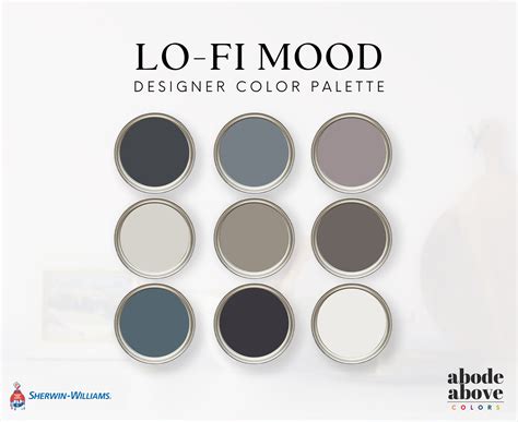 Lo-fi Mood Interior Design Color Palette With Hex Codes - Etsy