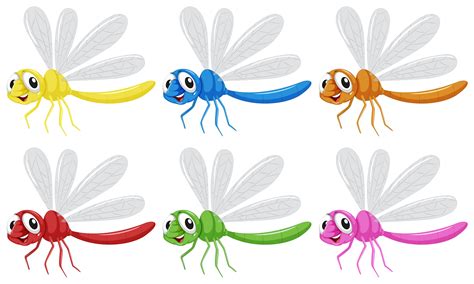 Set of dragonfly character 528377 Vector Art at Vecteezy