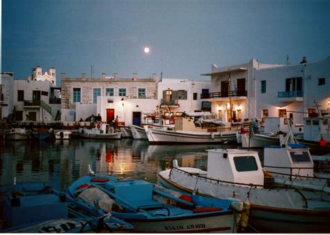 Fishing Harbour at Night, Naoussa, Paros Photo from Naoussa in Paros ...