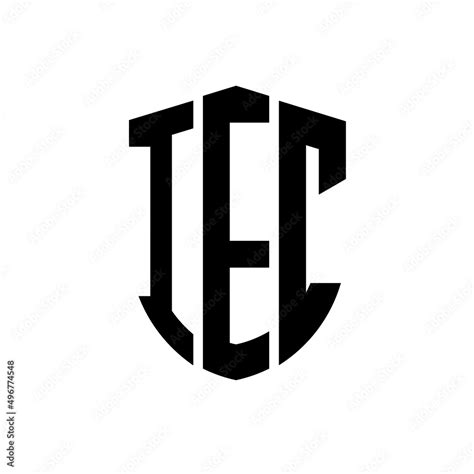 IEC letter logo design. IEC modern letter logo with black background ...