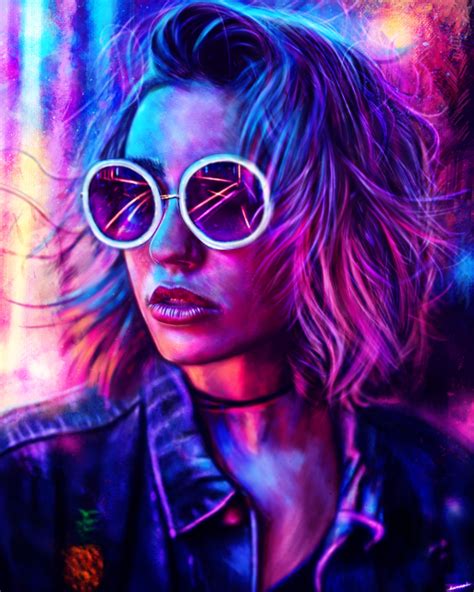 ArtStation - Neon Madness/Portrait practice #2, Andrey Pankov | Neon ...