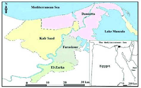 Location map of Damietta. Governorate, Egypt. | Download Scientific Diagram