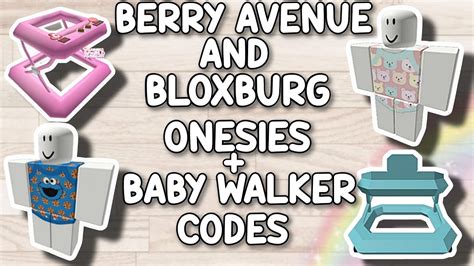 BABY ONESIES & BABY WALKER CODES FOR BERRY AVENUE, BLOXBURG & ALL ...