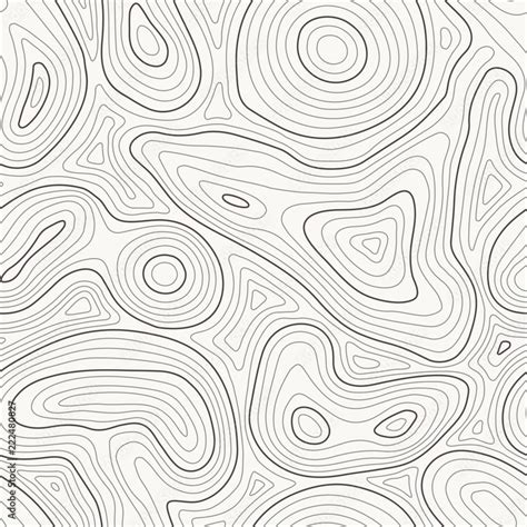 Map of heights seamless pattern. Contour topographic maps, relief ...