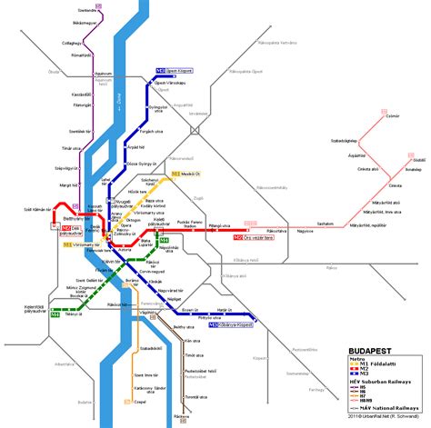 Large detailed metro map of Budapest city. Budapest city large detailed ...