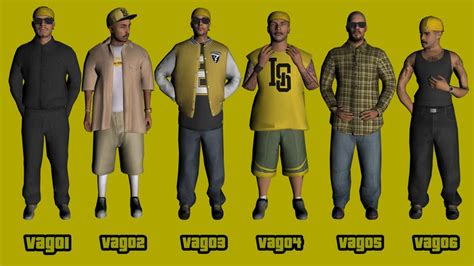 GTA San Andreas LOS VAGOS Skins from GTA 5 for GTA SA Mod - GTAinside.com