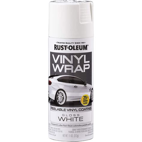 White, Rust-Oleum Automotive Vinyl Wrap Peelable Coating Gloss Spray ...