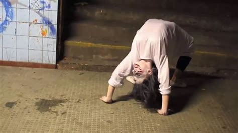 Exorcist 'spider-walk' prank footage shows terrified victims running ...