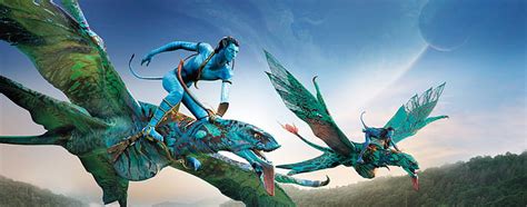 HD wallpaper: Avatar movie scene, Jake Sully, Neytiri, Ikran Makto ...