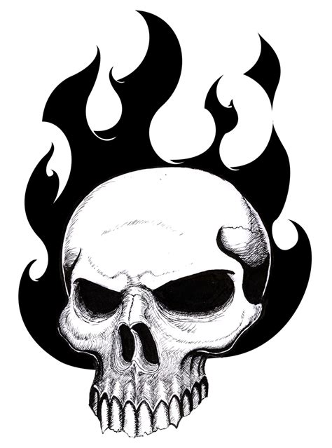 Flaming Skull by oneyedog on DeviantArt