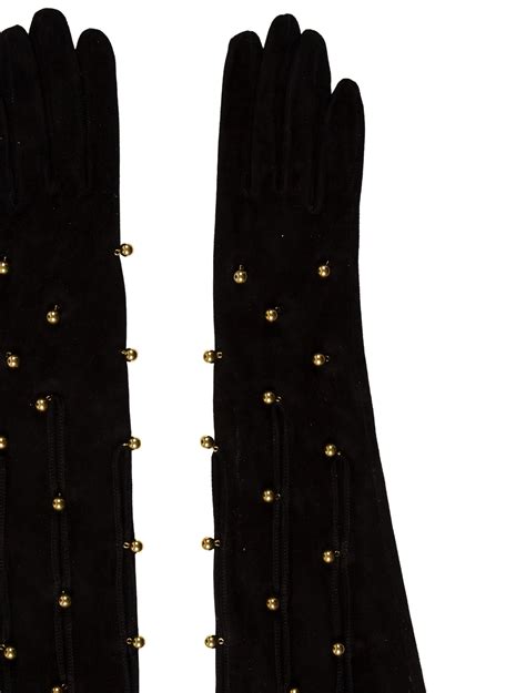 Hermès Embellished Suede Gloves - Accessories - HER104199 | The RealReal