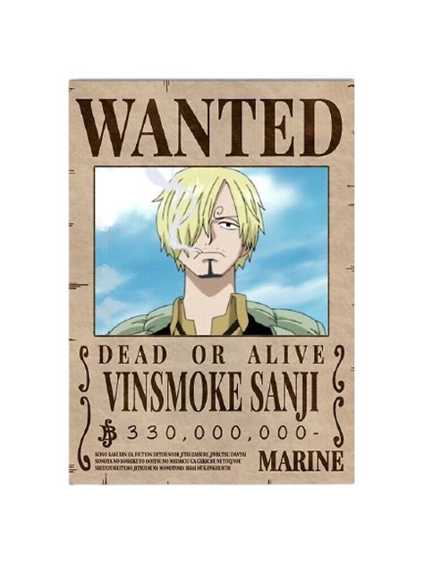 "Sanji wanted poster - one piece" Photographic Print for Sale by ...