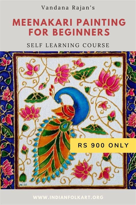 VR01 – Meenakari Painting For Beginners, Colourful Peacock - Gurukulam