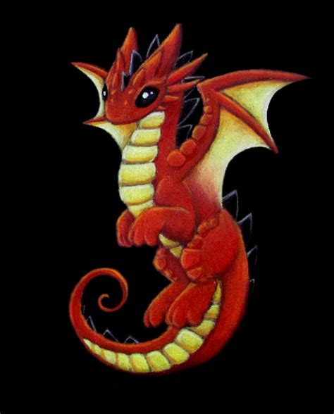 Orange Dragon by DragonsAndBeasties on DeviantArt