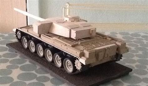 Chieftain tank - 1/18 scratchbuilding wood models - iModeler