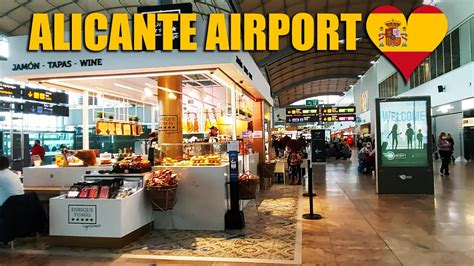 Walking Through the Departures Area of Alicante–Elche Airport - YouTube