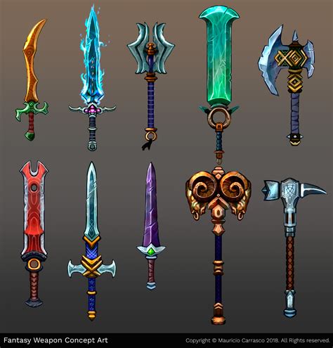 Mauricio Carrasco Artista Digital - Fantasy Weapon Concept Art