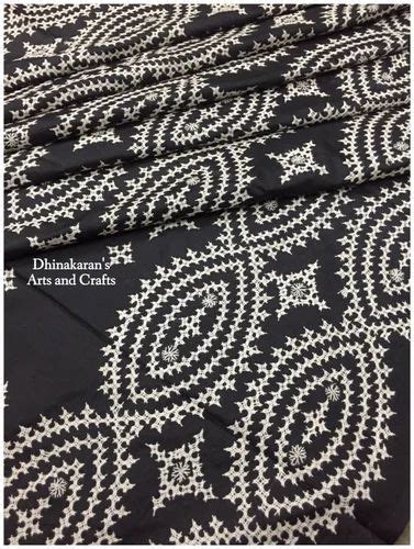 Kutchwork Kutch Embroidery Sarees, 90 Cms, 6 m (with blouse piece) at ...