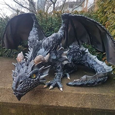 Gothic Dragon Statue - Handcrafted Resin Sculpture - Perfect Outdoor ...