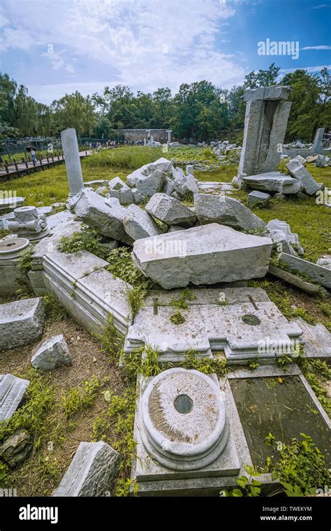 Scenery of the ruins of Yuanmingyuan, Beijing Stock Photo - Alamy